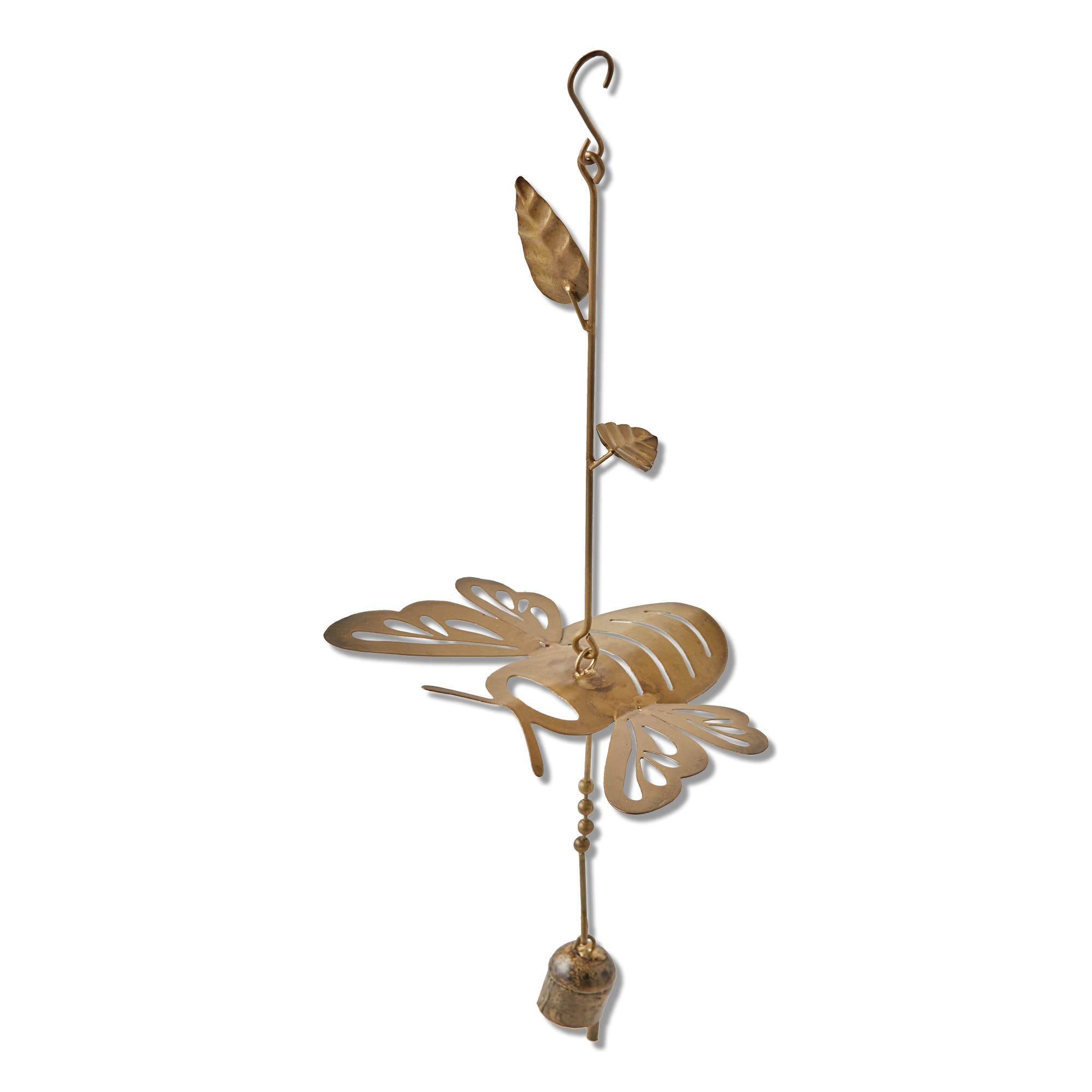 Honey Bee Wind Chime - Antique Brass